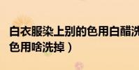 白衣服染上別的色用白醋洗(白衣服染上別的色用啥洗掉)
