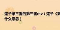 弦子第三者的第三者mv(弦子《第三者的第三者》歌詞是什么意思)