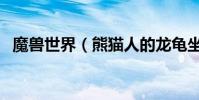 魔獸世界(熊貓人的龍龜坐騎在哪里買啊)