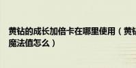 黃鉆的成長加倍卡在哪里使用(黃鉆夢想秀沒有實現夢想的魔法值怎么)