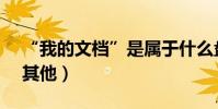 “我的文檔”是屬于什么盤(C盤 D盤 還是其他)