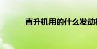 直升機用的什么發動機(原理)