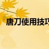 唐刀使用技巧（在哪里可以學到唐刀刀法）