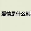 愛情是什么韓劇國語完整版（愛情是否依然）