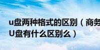 u盤兩種格式的區別(商務型的U盤與普通的U盤有什么區別么)