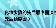 化妝步驟的先后順序圖淡妝4步(化妝步驟的先后順序圖)