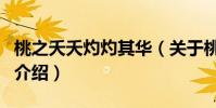 桃之夭夭灼灼其華(關于桃之夭夭灼灼其華的介紹)