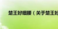 楚王好細腰(關于楚王好細腰的介紹)