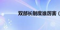 雙部長制度誰厲害(雙部文)