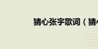 猜心張宇歌詞(猜心張宇)