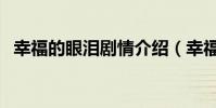 幸福的眼淚劇情介紹(幸福的眼淚小沈陽)