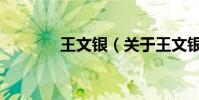 王文銀(關于王文銀的介紹)
