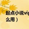 起點小說vip（起點中文網作者vip密碼有什么用）