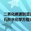 二氧化碳通到澄清石灰水中化學方程式（二氧化碳通入澄清石灰水化學方程式如何書寫）