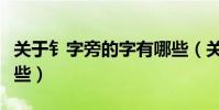 關于钅字旁的字有哪些(關于钅字旁的字有哪些)