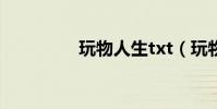 玩物人生txt(玩物人生)