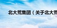 北大荒集團(關于北大荒集團的介紹)