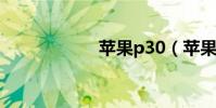 蘋果p30(蘋果p3)