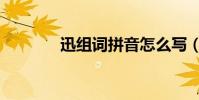 迅組詞拼音怎么寫(迅組詞)