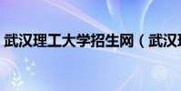 武漢理工大學招生網(武漢理工大學招生網)