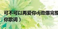 可不可以再愛你dj勁爆完整版(可不可以再愛你歌詞)