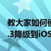 教大家如何使用恢復模式把蘋果手機iOS13.2.3降級到iOS 13.2.2 