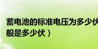 蓄電池的標準電壓為多少伏(蓄電池的電壓一般是多少伏)