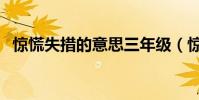 驚慌失措的意思三年級(驚慌失措的意思)