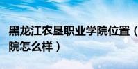 黑龍江農墾職業學院位置(黑龍江農墾職業學院怎么樣)