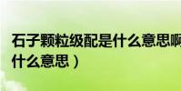 石子顆粒級配是什么意思啊(石子顆粒級配是什么意思)