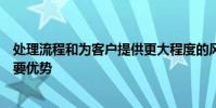 處理流程和為客戶提供更大程度的風險緩解是新平臺的最重要優勢