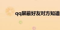 qq屏蔽好友對方知道嗎(qqp)