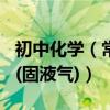 初中化學（常見物質的顏色,化學式,名稱,狀態(固液氣)）