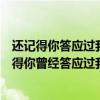 還記得你答應過我不會讓我把你找不見是什么歌名（“還記得你曾經答應過我不會讓我把你找不見”求歌名）