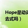 Hope是動詞嗎（hope是動詞還是名詞有過去式嗎）