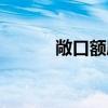 敞口額度是什么意思（敞口費）