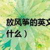 放風箏的英文是什么怎么寫（放風箏的英文是什么）