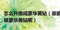 怎么升級成豪華黃鉆(誰能告訴我黃鉆怎么升級豪華黃鉆呢)