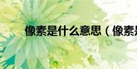 像素是什么意思(像素是什么意思)