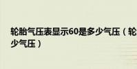 輪胎氣壓表顯示60是多少氣壓(輪胎氣壓表顯示6bar是多少氣壓)