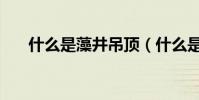 什么是藻井吊頂(什么是藻井天棚呢)