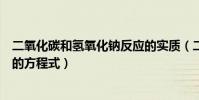 二氧化碳和氫氧化鈉反應的實質(二氧化碳和氫氧化鈉反應的方程式)