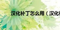 漢化補丁怎么用(漢化補丁怎么用)