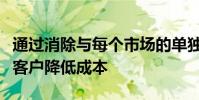 通過消除與每個市場的單獨連接的需求來幫助客戶降低成本