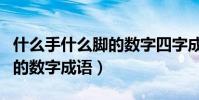 什么手什么腳的數字四字成語(什么手什么腳的數字成語)