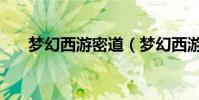 夢幻西游密道(夢幻西游密道怎么刷)