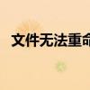 文件無法重命名（文件無法重命名為什么）