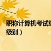 職稱計算機考試級別怎么劃分（全國職稱計算機考試有哪些級別）