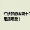 紅樓夢的金陵十二釵是哪些人物（《紅樓夢》的金陵十二釵是指哪些）