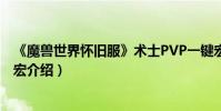 《魔獸世界懷舊服》術士PVP一鍵宏怎么樣(術士PVP一鍵宏介紹)